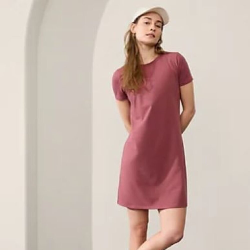 Athleta Essential Tee Dress Rosewood Small NWT